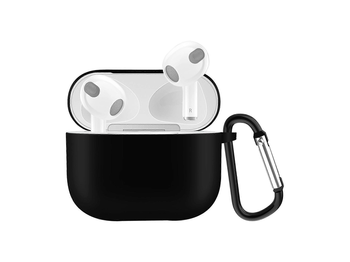 Capa protetora de silicone sólido para fones de ouvido AirPods 3, com gancho GIECY (verde escuro)