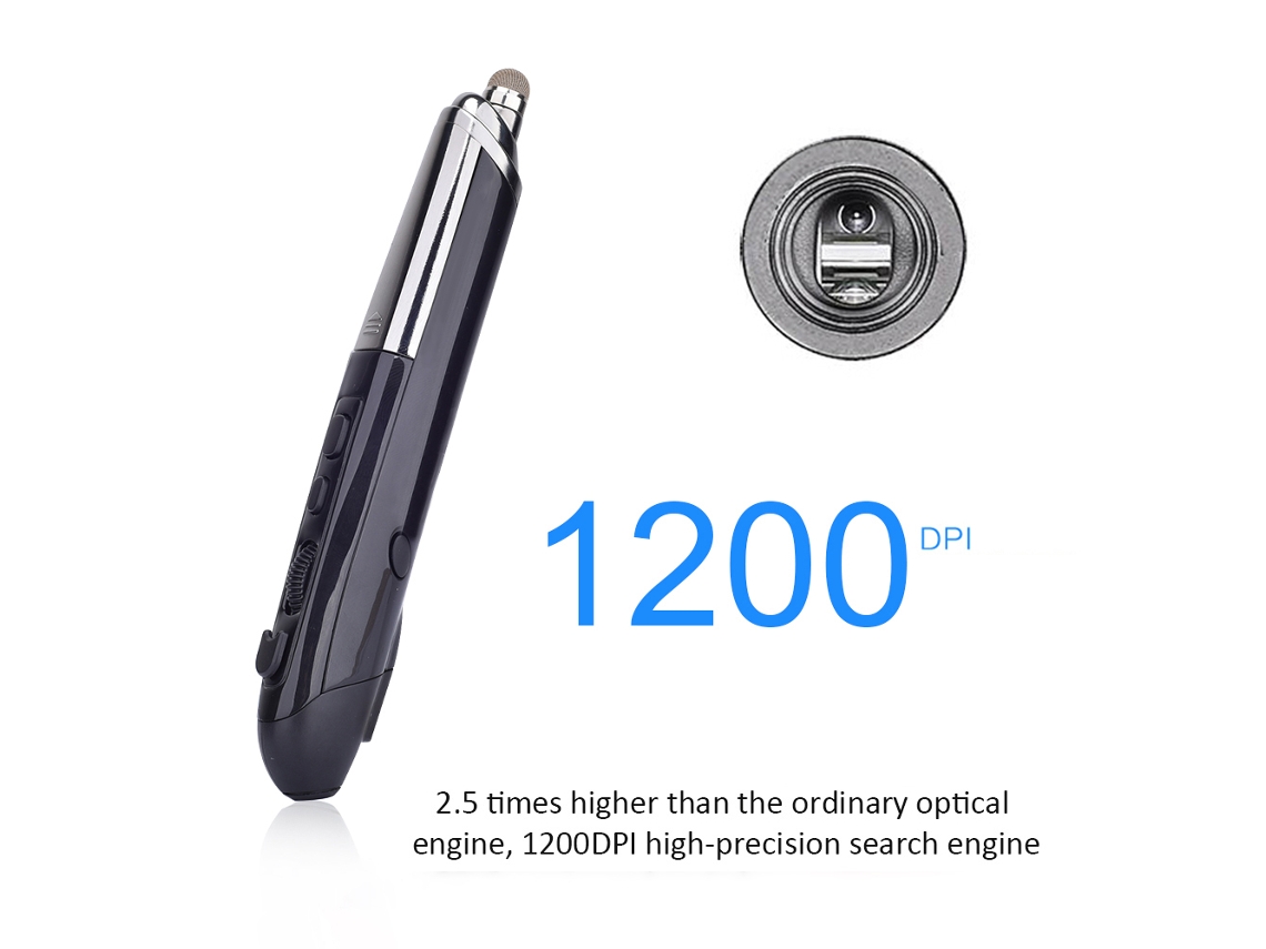 Pr-08 Mouse Sem Fio Óptico De Toque Com Caneta 2.4ghz Com Apresentador A Laser Mice Ergonômico De Escrita À Mão