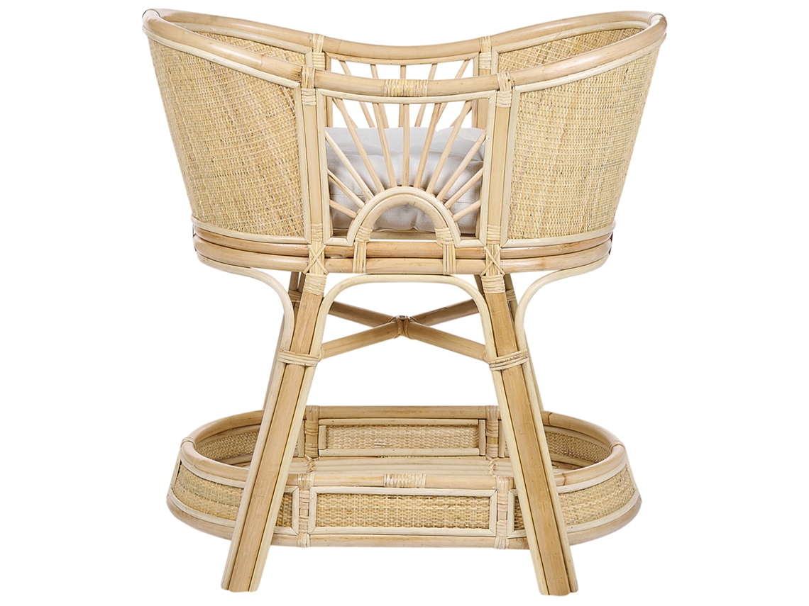 Berço Em Rattan Natural Para Bebé Beliani Lagrasse De Rattan Natural 50 X 70