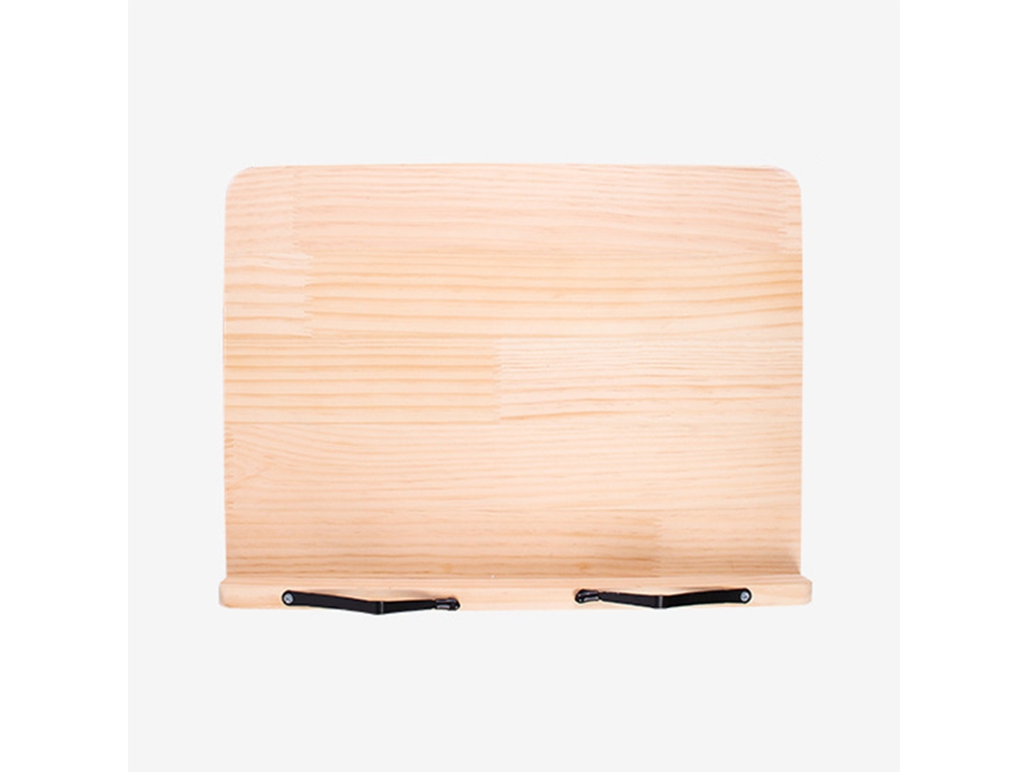 Estante multifuncional de madeira Slowmoose com suporte ajustável para laptop e tablet com clipe de metal 30x20 cm