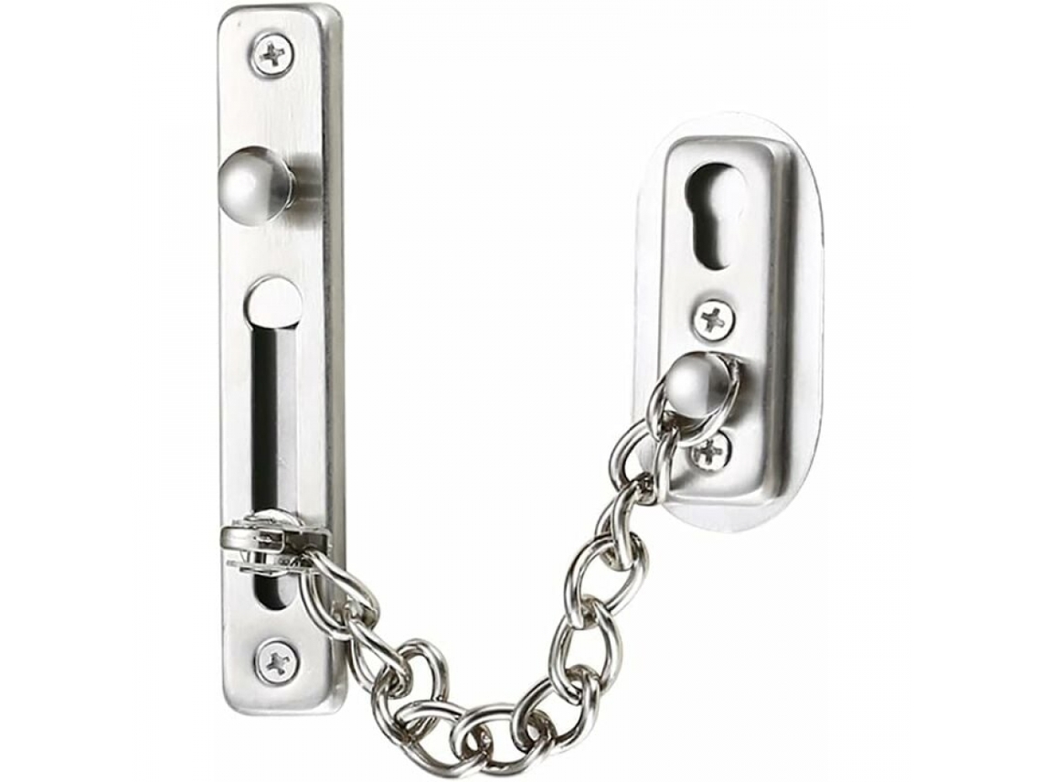1 Corrente De Segurança, Porta Em Aço Inoxidável Com Parafuso L