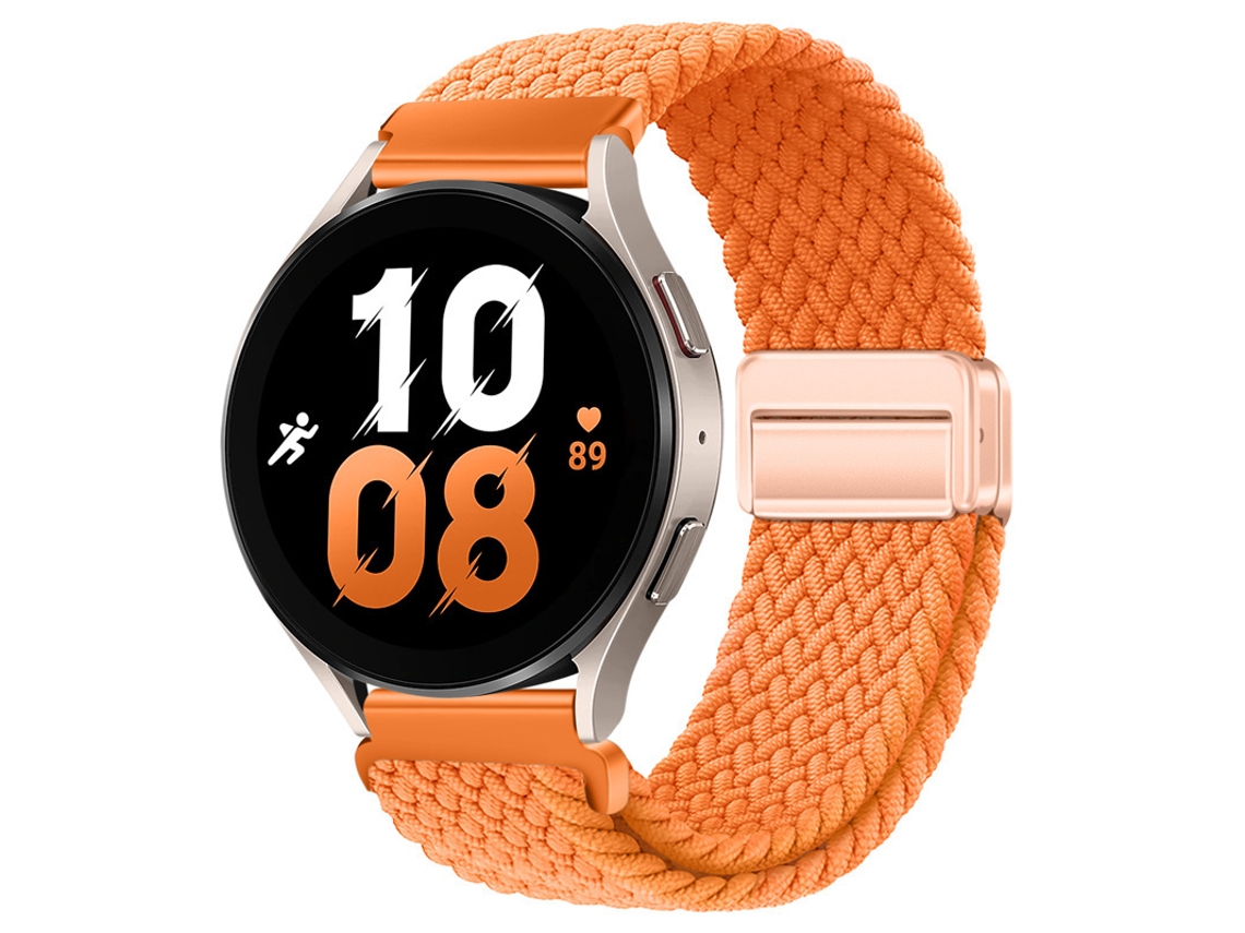 Pulseira Esportiva Elástica E Respirável Em Nylon Trançado Com Fecho Magnético Para Samsung Galaxy Watch7 Huawei Gt6 Gt5