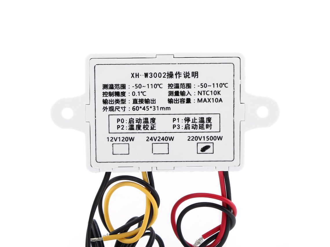 Termostato Controlador De Temperatura Interruptor Com Início Retardado (ac220v) Digital