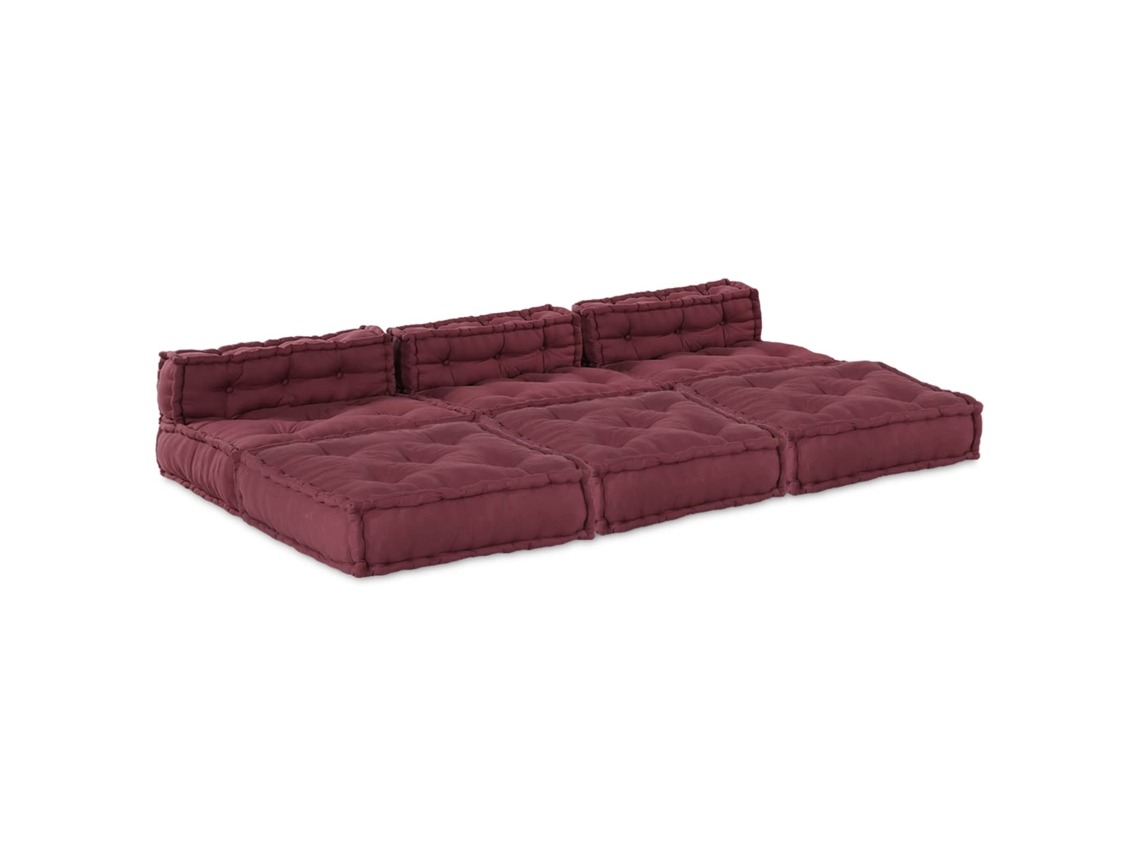 Vidaxl Unidade De Sofá Modular 4 Pcs Maroons Tecido