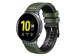 Pulseira De Silicone Bicolor Com Malha De 20 Mm