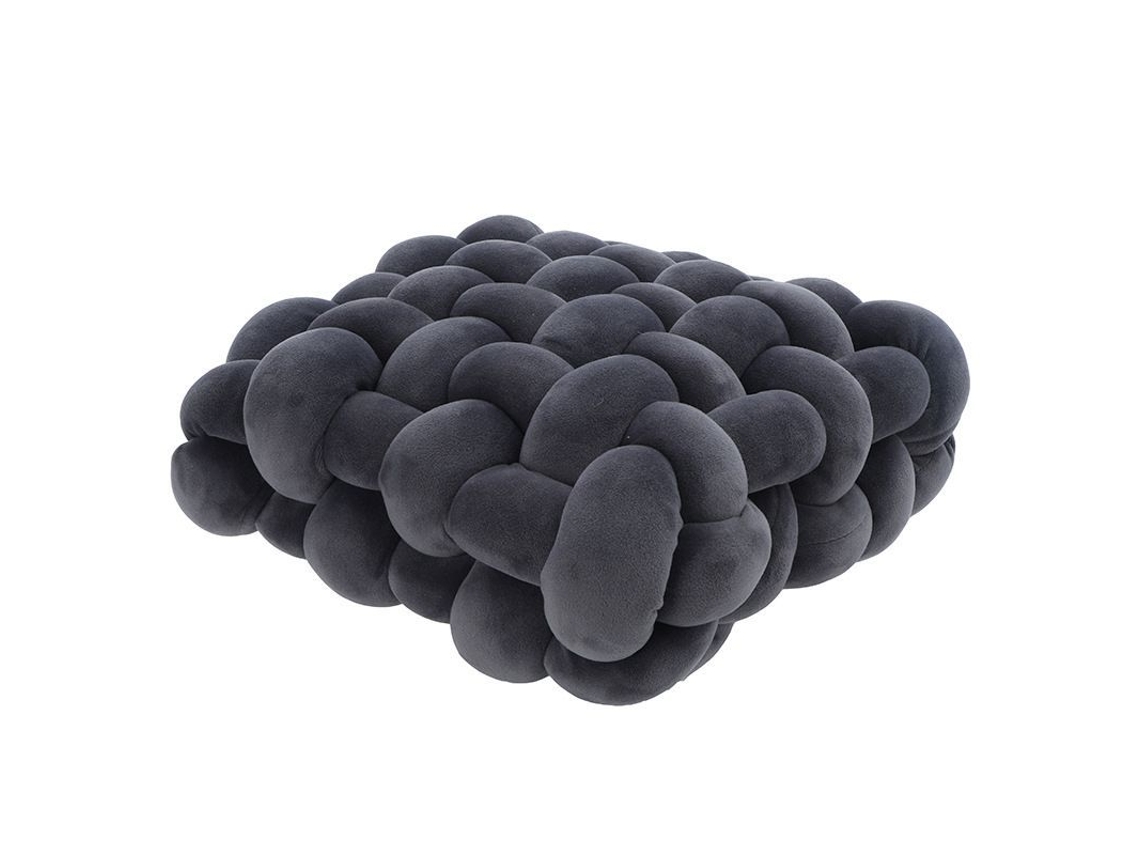 2026 almohada Nórdica Cuadrada 30x30x12cm Tela Plush Suave Decorativa para Sofá Cama Gris Oscuro