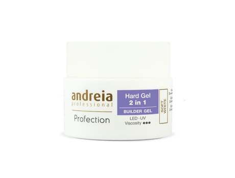 Andreia Profection Hard Gel 2 Em 1 - Soft White 44Gr 44Gr