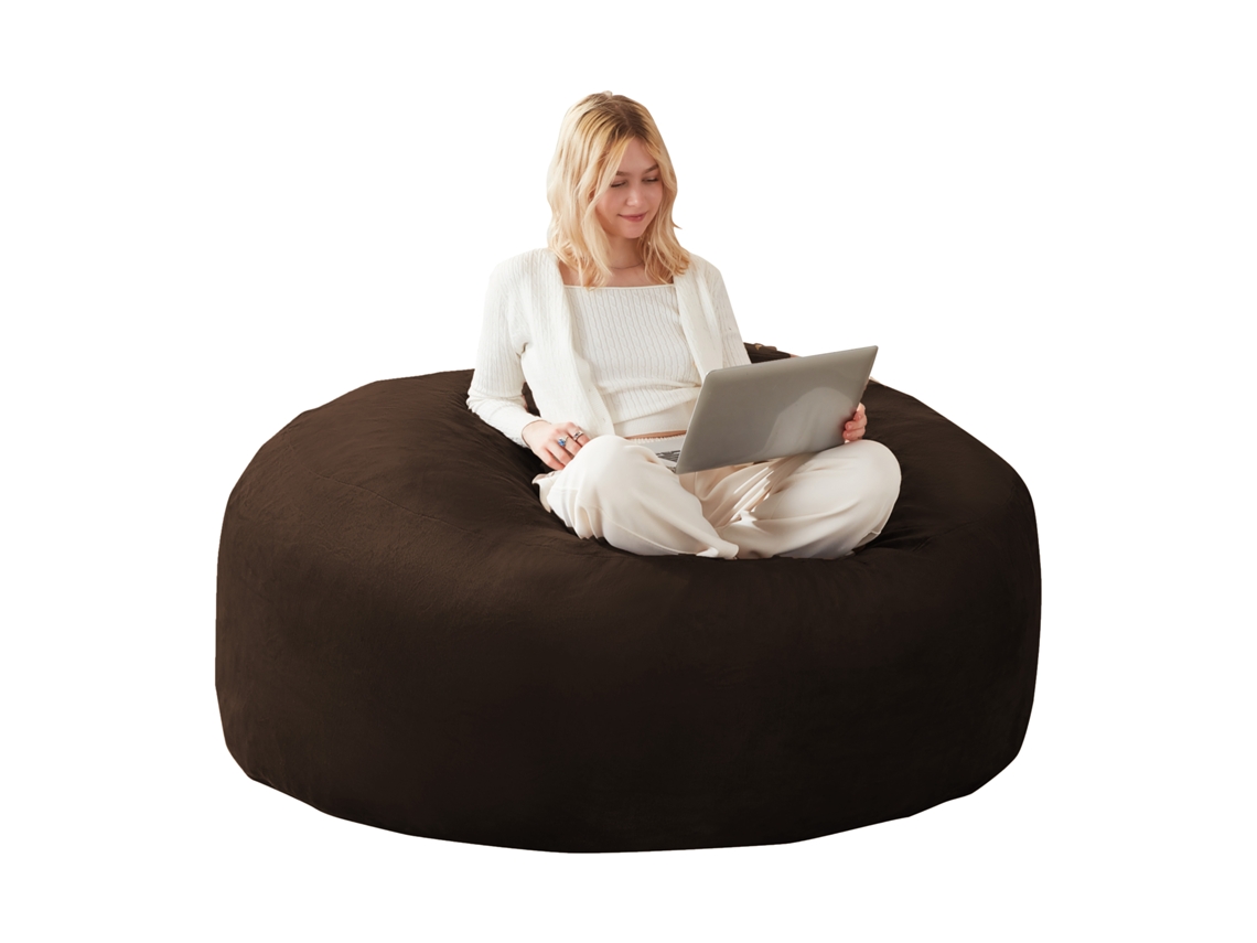 Poltrona saco de 1,20m, sofá para adultos, cadeira de leitura sólida e confortável, ideal para quartos, varandas e outros espaços.