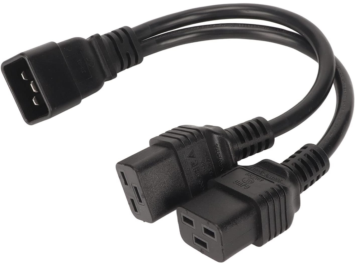 Cabo Iec320 C19 C20, Conector Lcd Macho Com Porca