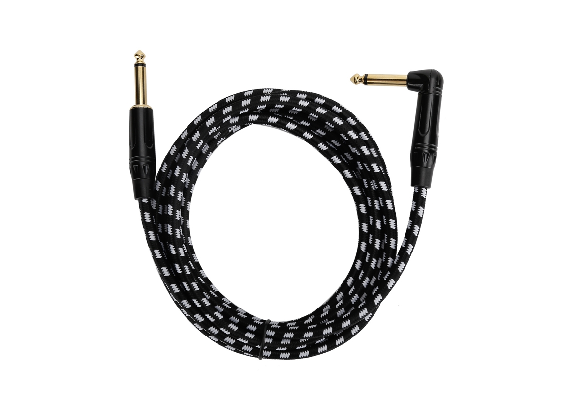 Aetheria cabo de Guitarra Elétrica 6.35mm Ofc 3m com Conector Dourado para Amplificador e Instrumentos