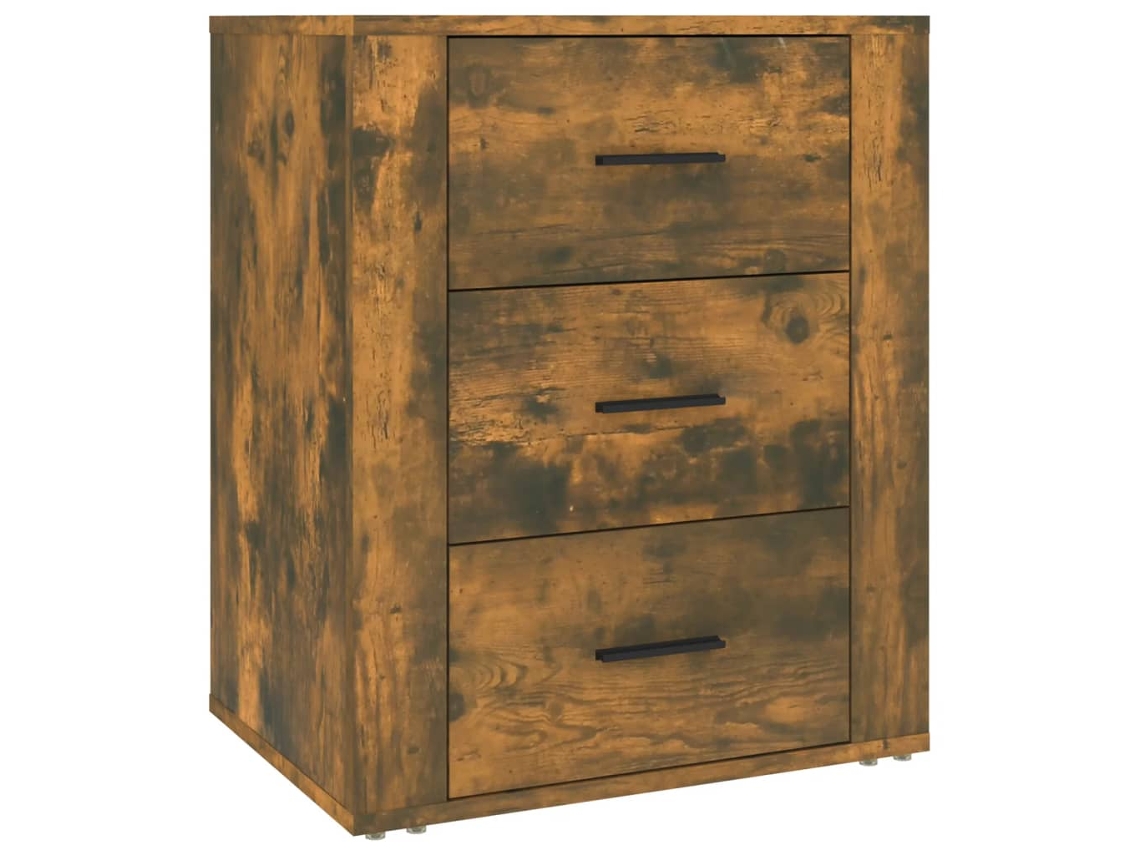 Bedside Cabinet, Bedside Cabinets Vidaxl Marrom Madeira Processada (n/a)