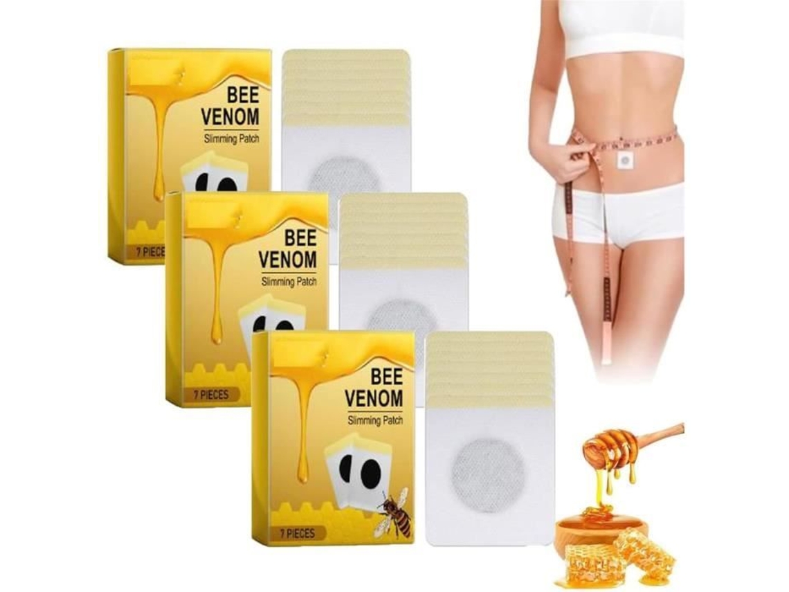 Conjunto De 21 Adesivos Emagrecendo Com Veneno De Abelha Para Perda De Peso, Adesivo Detox Com Veneno De Abelha