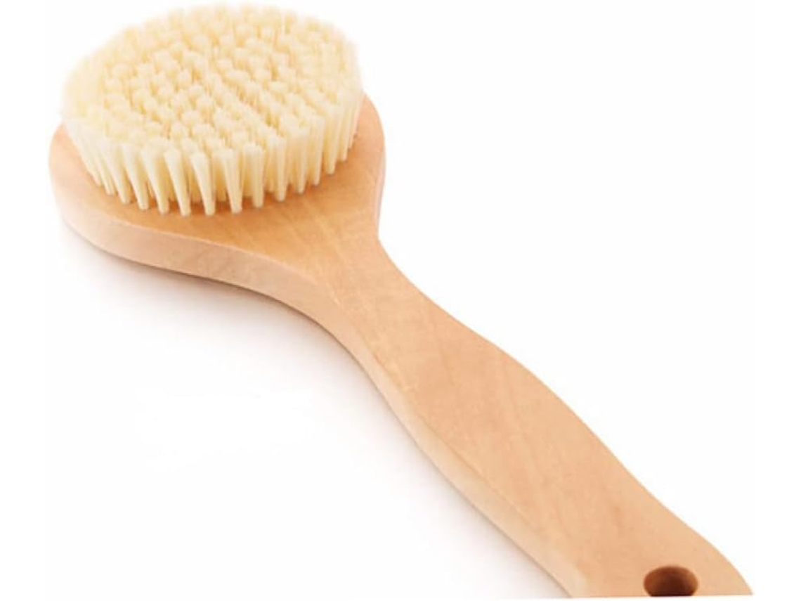 Escova De Banho Madeira Iplusmile Com Cabo Longo Para Massagem Corporal, Escova Esfoliante Para Joelhos E Pernas