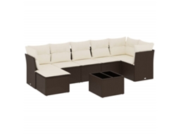 Garden Sofa Set, Garden Sofa Sets Vidaxl Marrom Rattan / Vime (n/a)