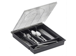 Lurelia Bandeja Para Talheres, Compacto, Em Plástico, 5 Compartimentos, Para Gaveta De Cozinha, 22,9 X 15,2 Cm, Arrumação Prática