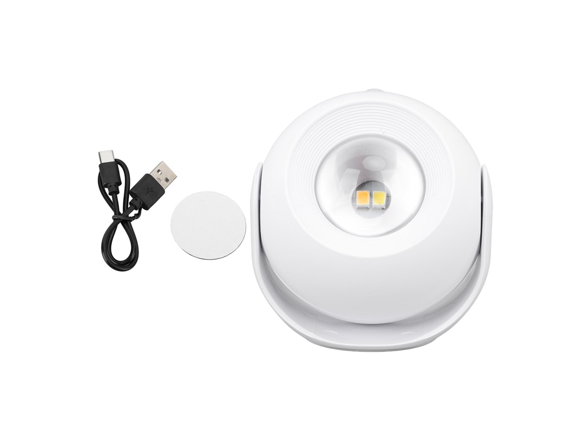 Luz Noturna com Sensor de Movimento Recarregável USB 3 Modos | S/MARCA
