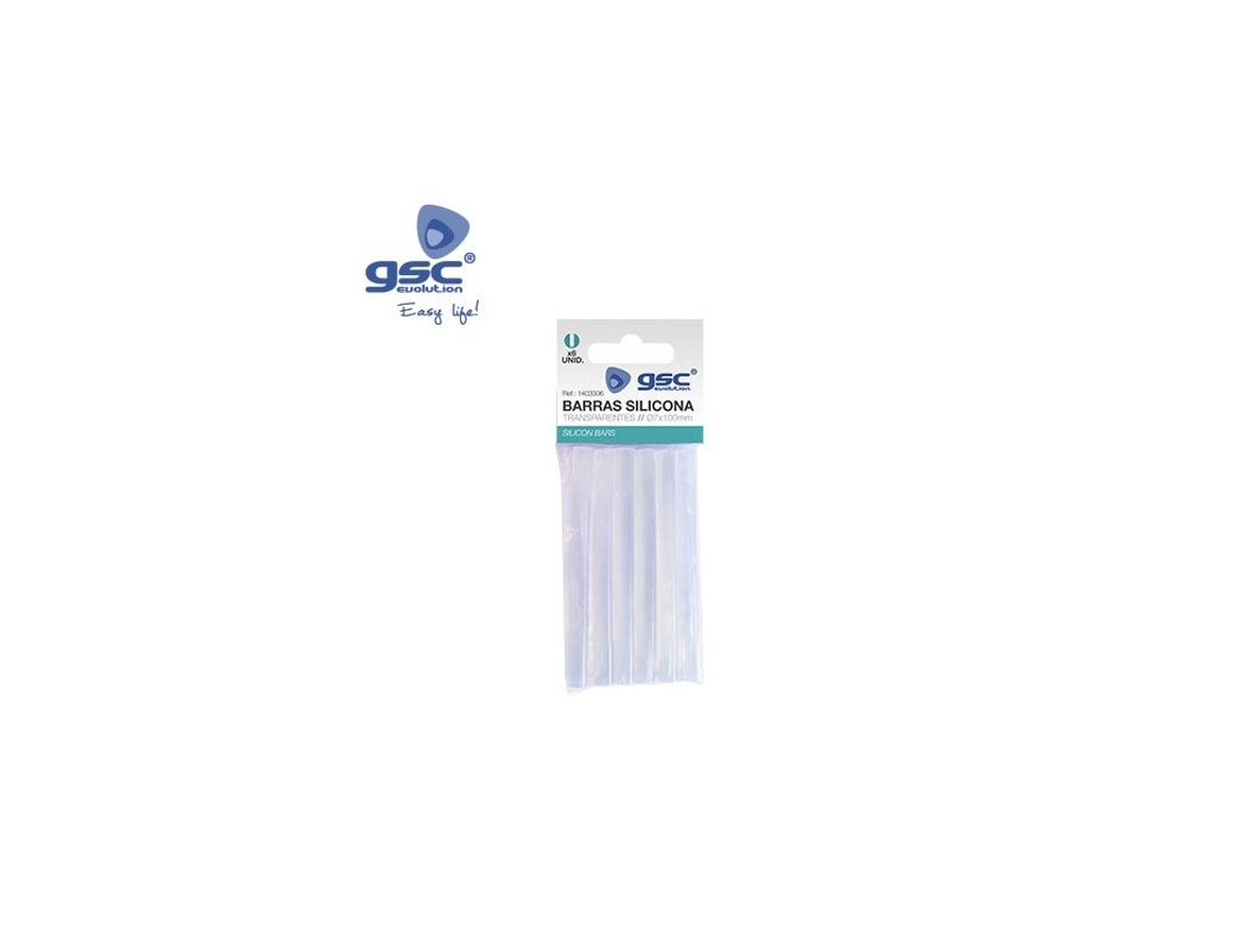 Saco de 6 Barras de Silicone Transparentes Ø7 GSC 001403306