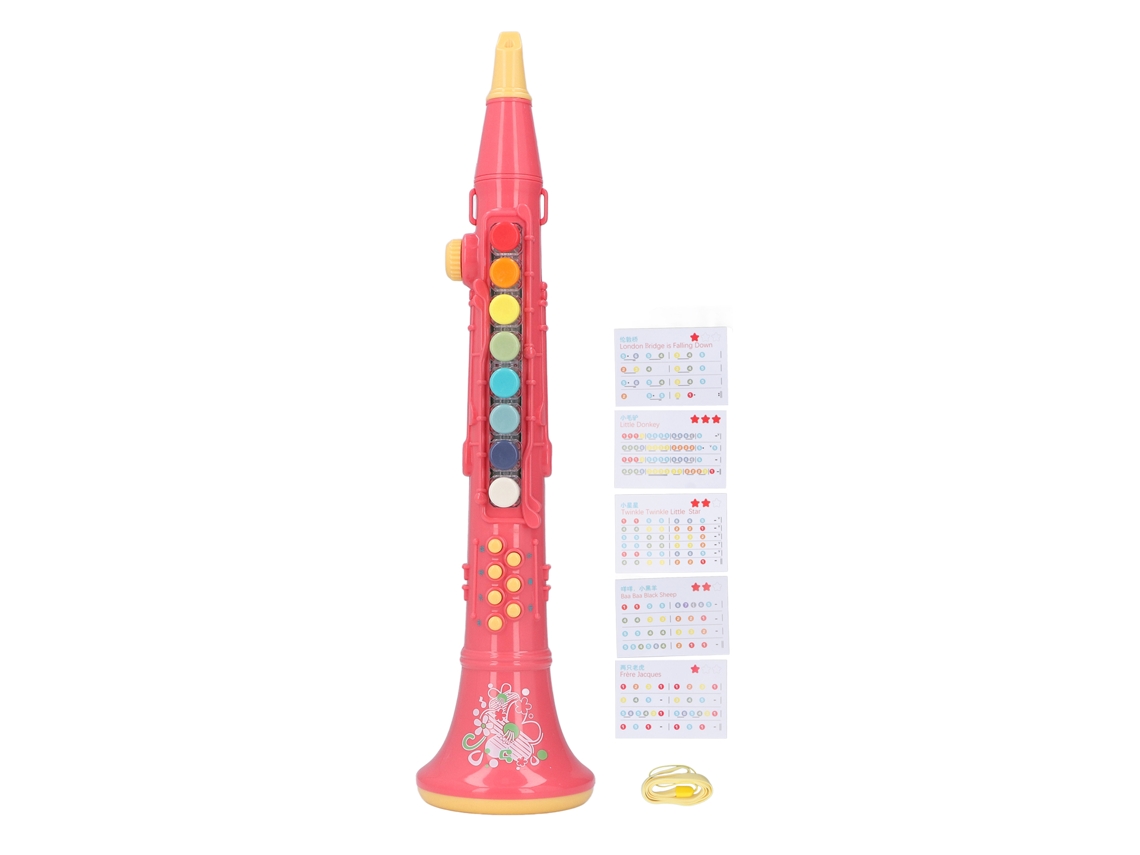 Bj-brinquedo Clarinete Para Crianças, Instrumento Musical Educativo Fofo Com Volume Ajustável, Presente De Aniversário Vermelho