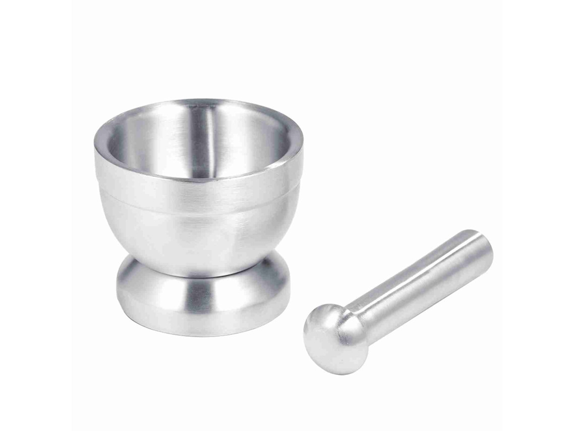 Conjunto de Pilão e Pilão de Aço Inoxidável | S/MARCA