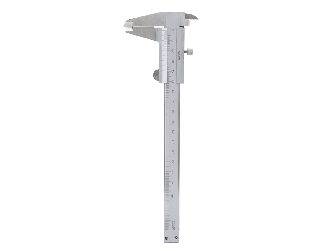 Laxiscreed Paquímetro De Vernier 0-150mm Com Ajuste Fino Para Medição Precisa