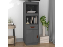 Aparador Alto 34x40x108,5 cm Pino Macizo Gris