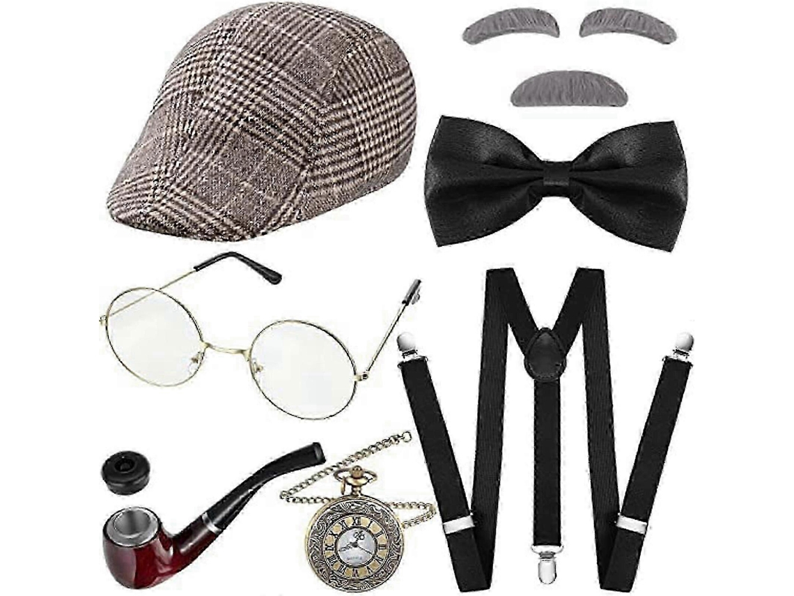 Conjunto De Fantasia De Vovô De 7 Peças Para Adultos E Crianças - Perfeito Para Eventos Escolares E Celebrações Da Semana Do Livro