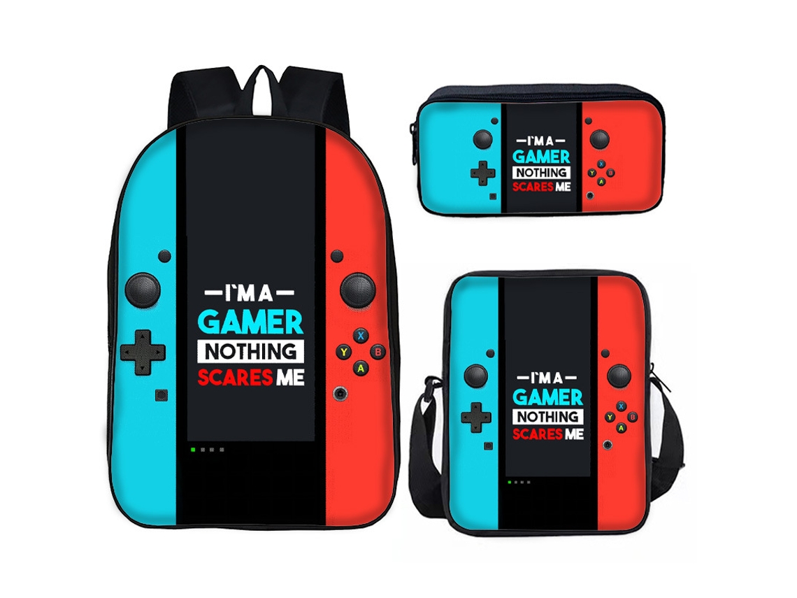 Mochila De Estudante Panoona Play Conjunto 3 Peças 17 Pol Crianças Adolescentes 6-18 Anos