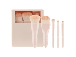 Conjunto De 5 Pincéis Profissionais Para Maquiagem Facial Completa, Com Estojo De Armazenamento E Pincel Para Pó. Everley891