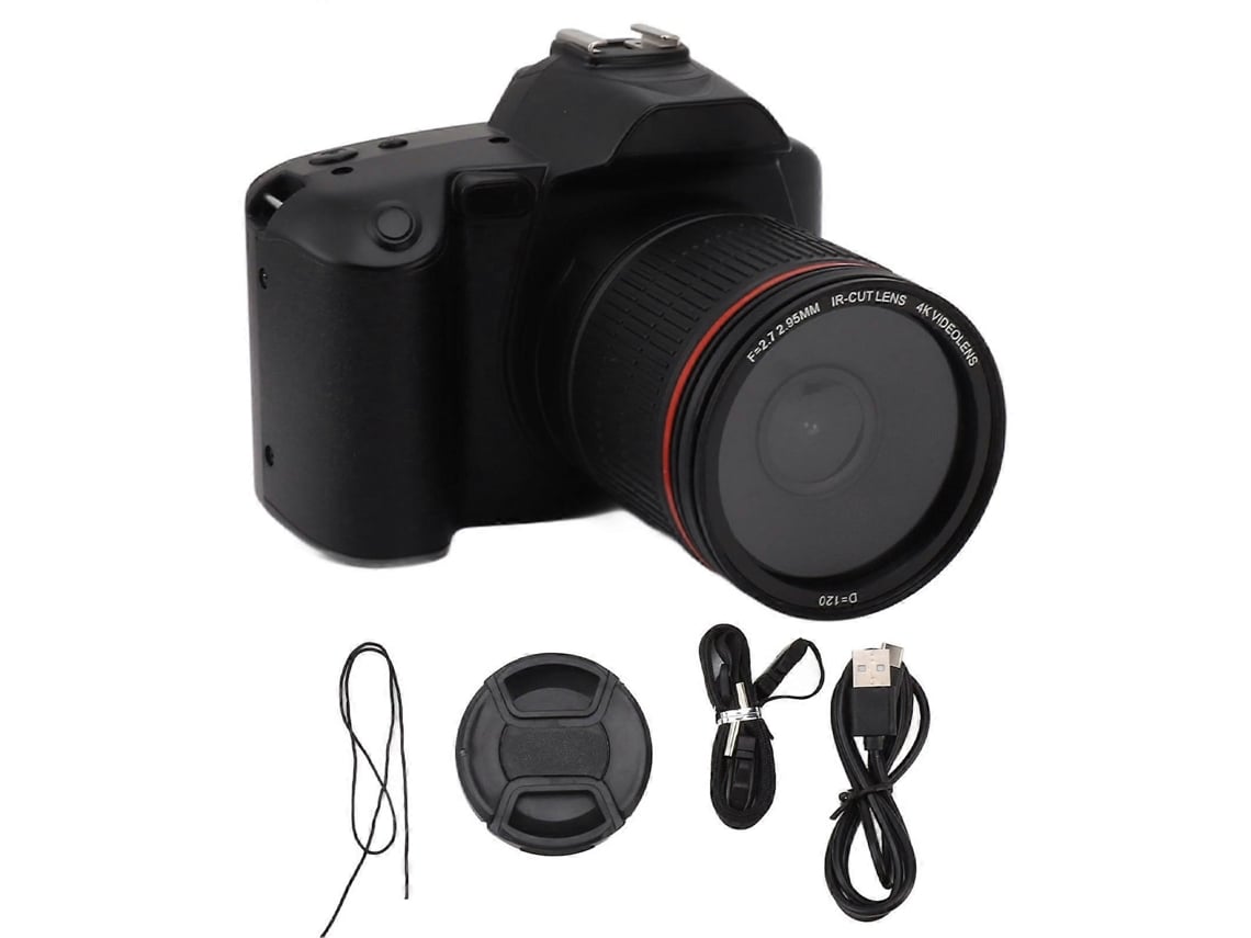 Câmara Digital 4k 64mp Com Ecrã Ips De 3 Polegadas E Zoom 16x