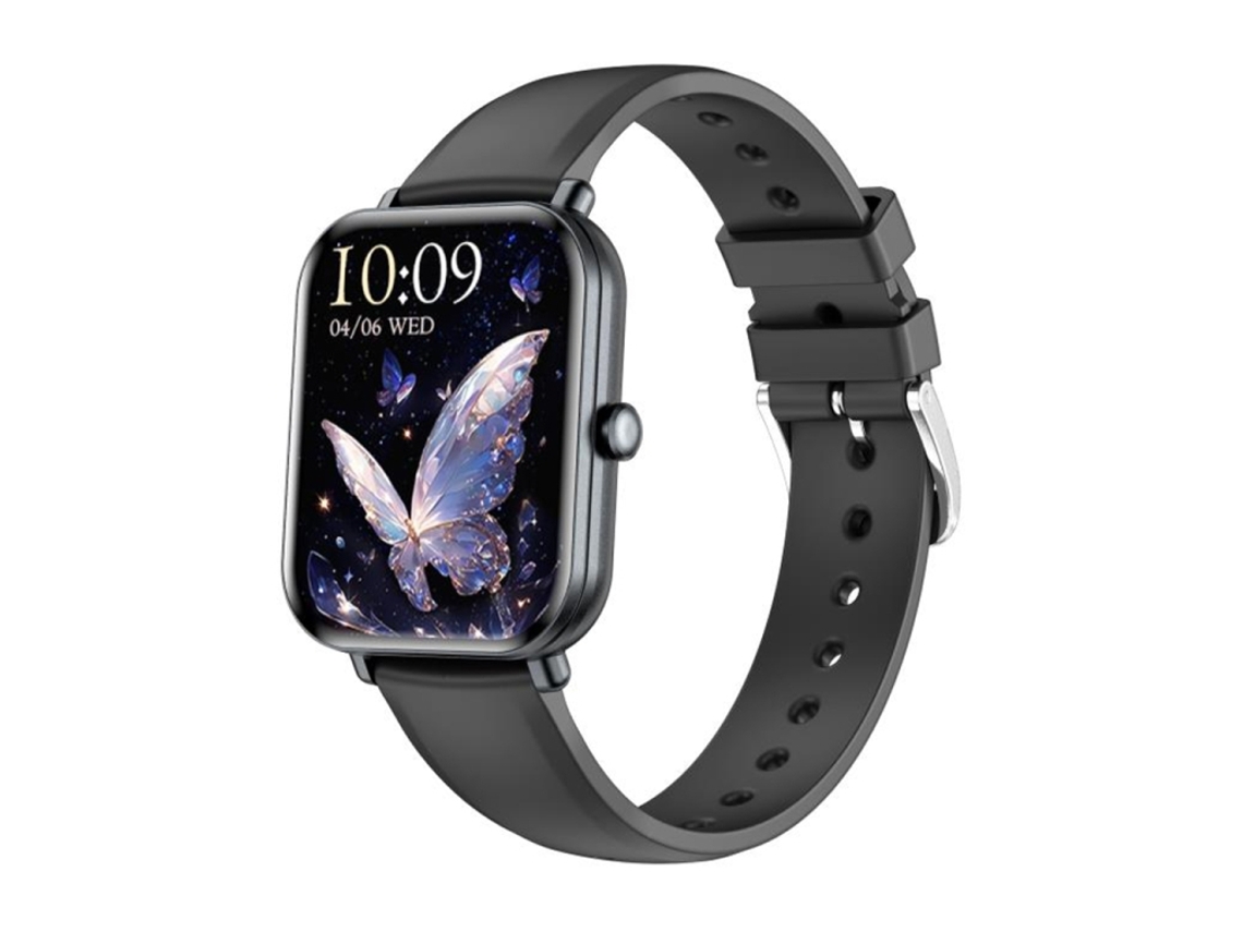 (preto) Pulseira Inteligente Com Tela Colorida De 1,75 Polegadas E Pulseira De Silicone, Compatível Com Chamadas Bluetooth.