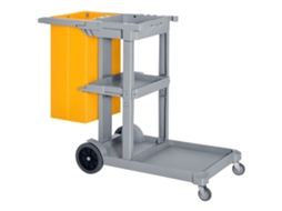 Carro Limpeza 100l 3 Prateleiras Cinza/amarelo