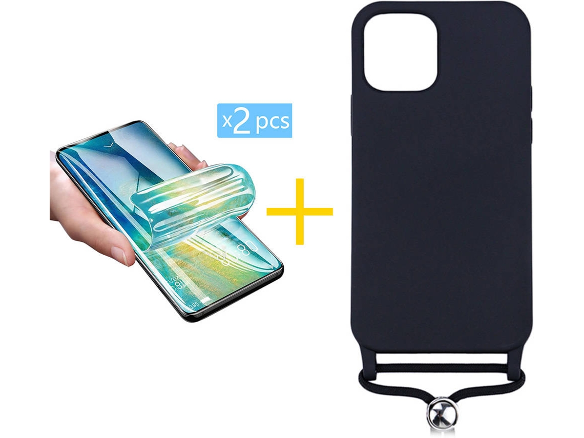 Capa + 2 Películas para iPhone 12 Pro Max ACCETEL Preto