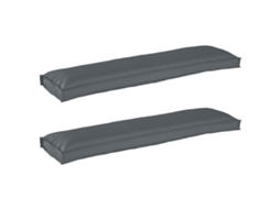 Conjunto 2 Pad De Assento Para Jardim Vidaxl Antracite Oxford (150 X 40 X 8 Cm)