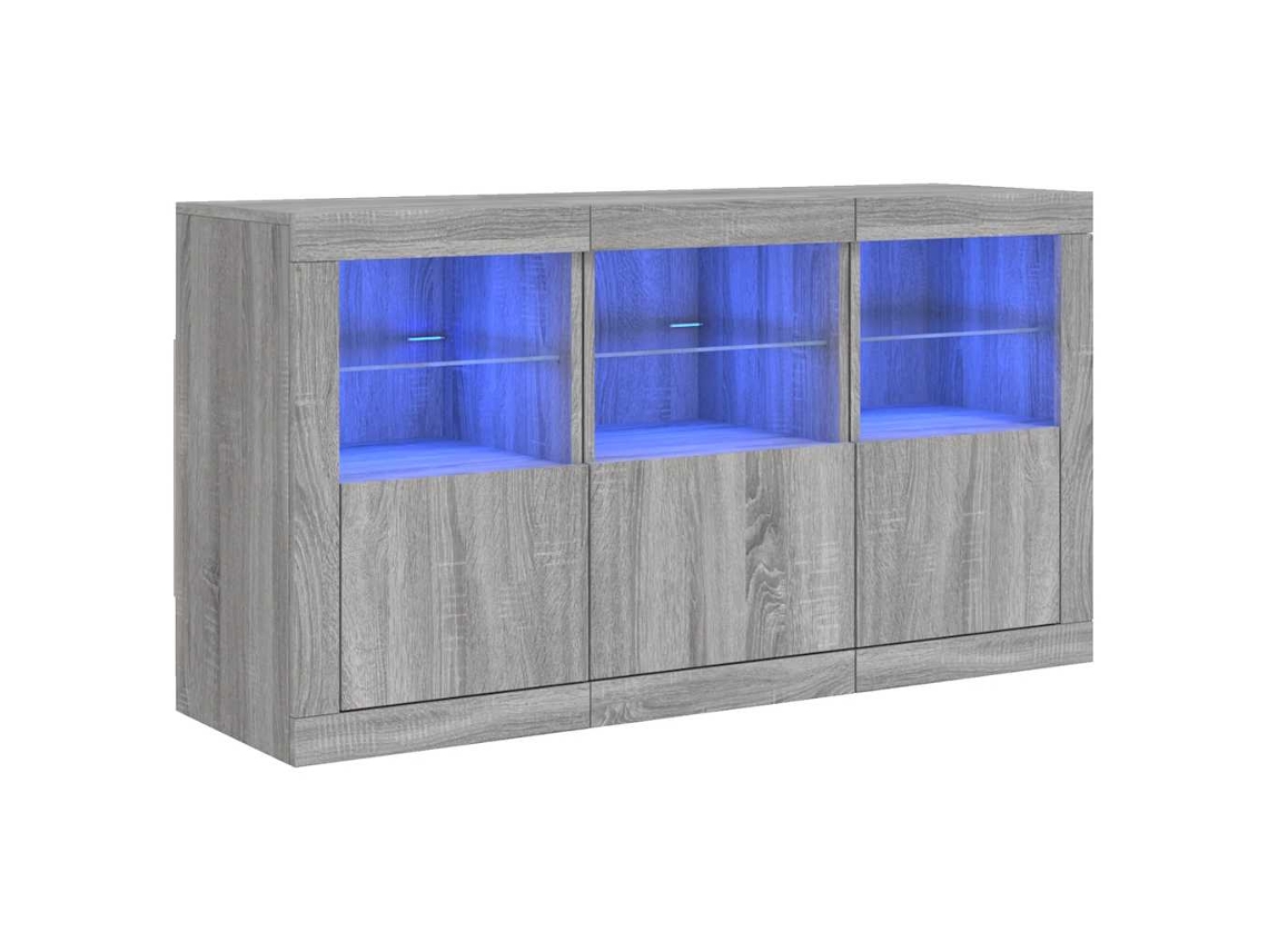 Sideboard, Sideboards Vidaxl Cinzeto Madeira Processada (n/a)