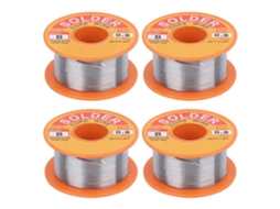 4 Peças De Fio De Estanho Com Fluxo Soldagem Alta Pureza Sem Limpeza Bobina 50g 0.8mm