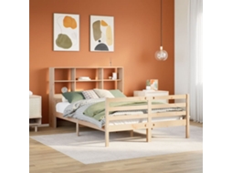 Cama Com Estante Sem Colchão 160x200 Cm Pinho Maciço