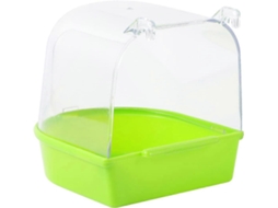 Caixa de Banho para Papagaio, Acessórios para Gaiola, Banho para Pássaros, Canários, Periquitos e Papagaios Verde AQUAFORGE