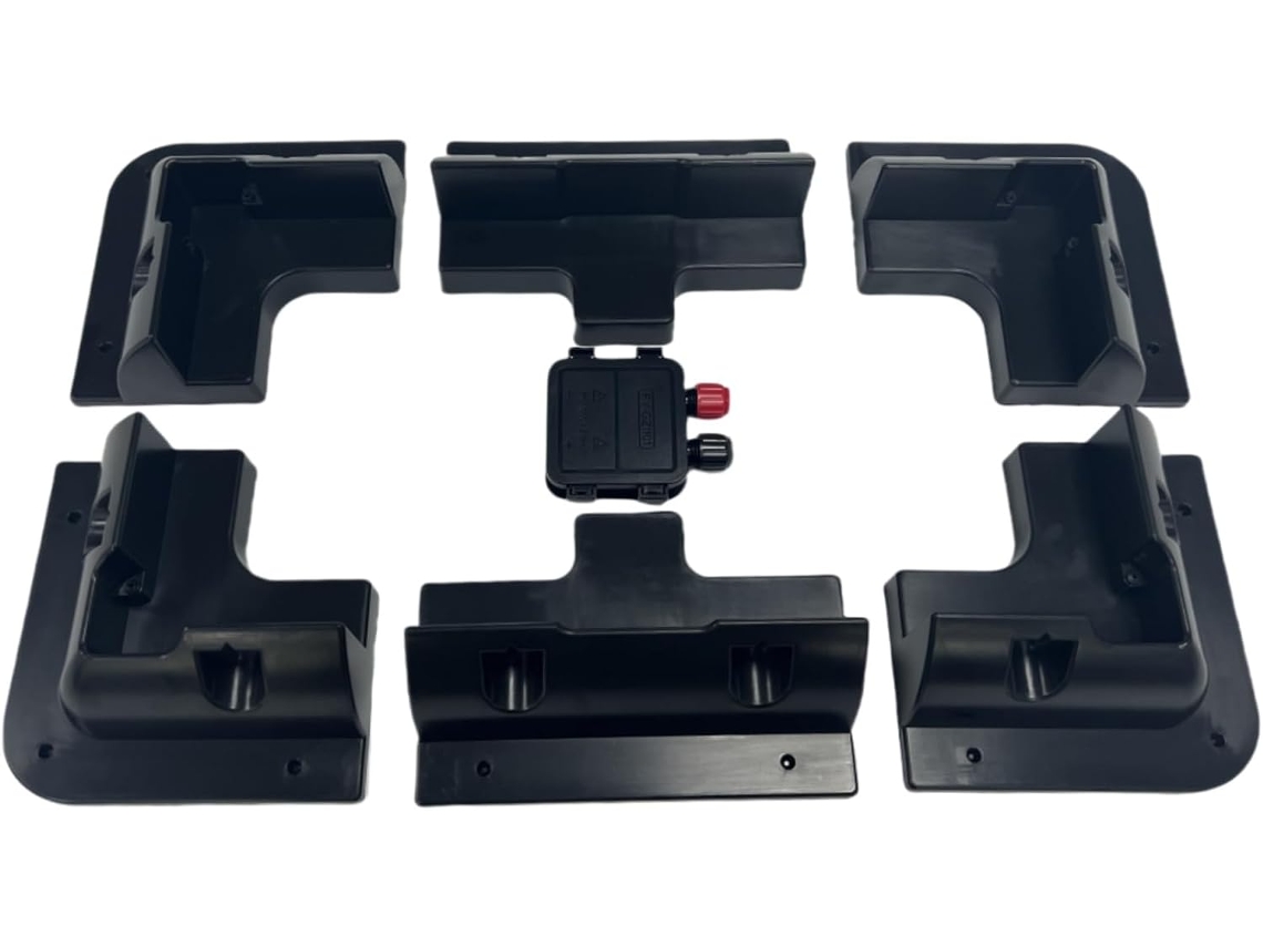 Conjunto de 7 suportes para painéis solares, sem necessidade de furação, suportes em ABS para painéis solares, kit de montagem para telhado.