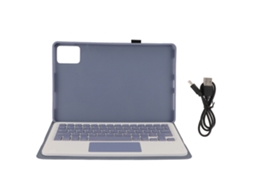 Case com teclado sem fio, desmontável, com touchpad, suporte para lápis, para tablet iOS, 11 polegadas, azul | S/MARCA