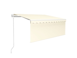 Toldo retrátil automático com estore VIDAXL cor creme (3,5x2,5 m)