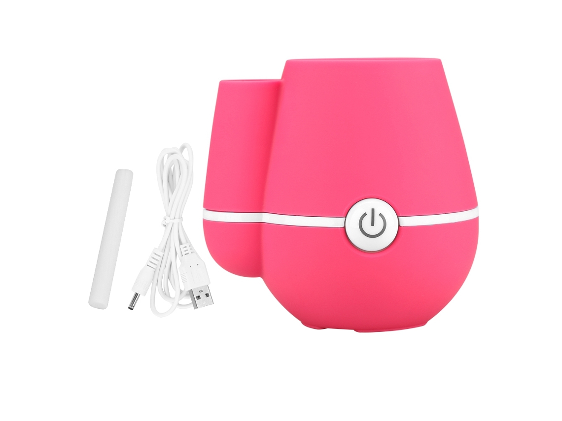 Laxiscreed Vaporizador Usb Para Aromaterapia E Umidificação, Mini 220ml, Difusor De Aromas Em Vermelho Rosa