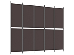 Maison Exclusive - Divisória/biombo Com 6 Painéis 300x220 Cm Tecido Castanho