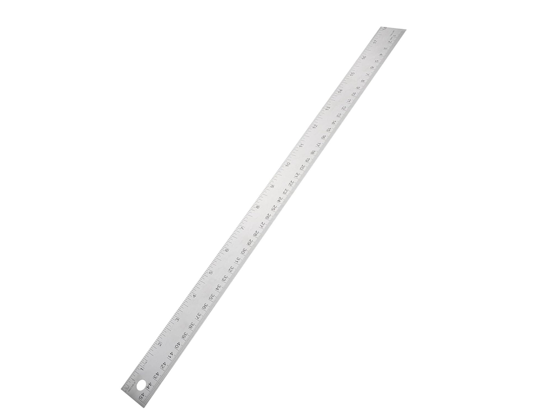 Lurelia Régua De Marcenaria Em Aço Inoxidável 45cm Com Base De Cortiça E Transparente Para Escola