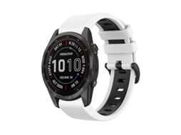 Lurelia Pulseira, Compatível Com Garmin Fenix 7s Solar 22mm Silicone Branca Preta