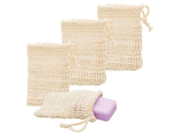 2026 bolsa de Sabão Natural Linjou, Exfoliante Redondo de Sisal 14cm X 9cm, Sem Plástico, Economiza Sabão