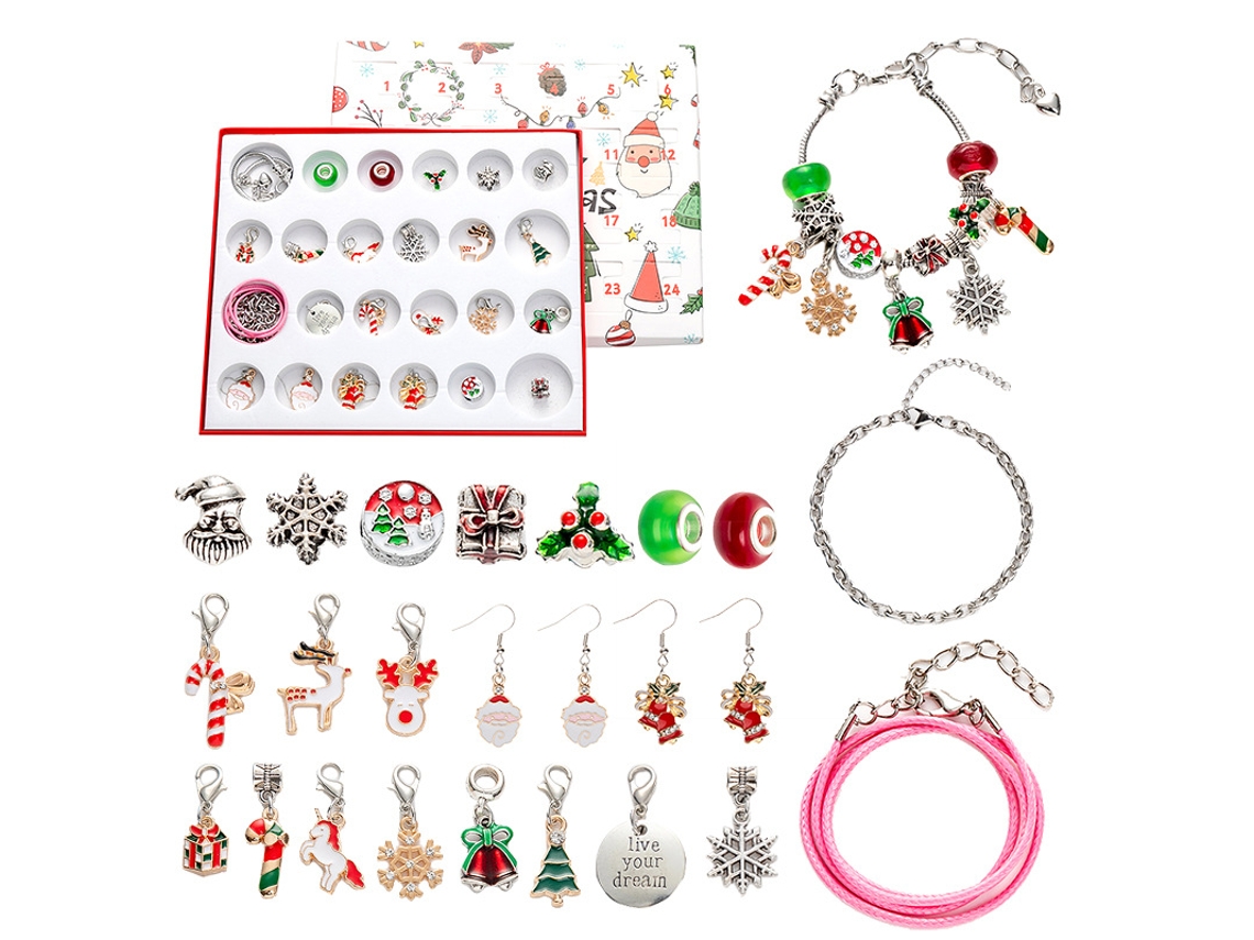 Festa Presente Cristal Pulseira Conjunto, Natal Pulseira Acessrios Pendrive Caixa Cega