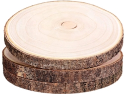 Conjunto De 3 Peças De Centros De Mesa De Madeira De 25 A 30 Cm , Peças Redondas Gokoco (10 A 12 Polegadas)