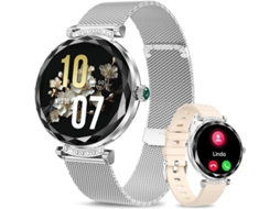 Smart Watch Feminino Attend/fazer Chamada 1.19 Amoled Fitness Watch Monitor de Oxigênio no Sangue com Frequência Bestvite