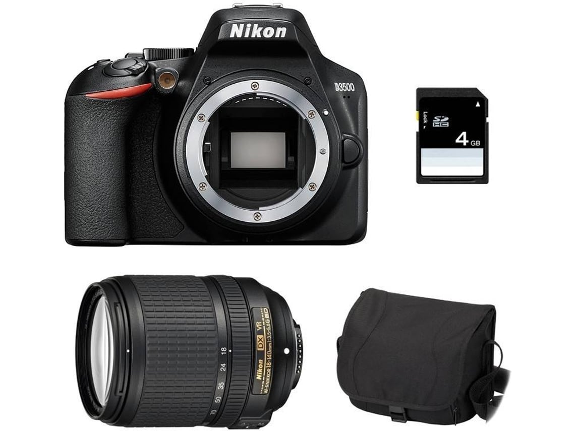 Kit Máquina Fotográfica NIKON D3500 + 18-140 VR (DX) | Worten.pt