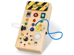 Ru Wood Busy Board Para Crianças Pequenas, Montessori Busy Board, Interruptor De Luz Led, Placa Sensorial, Brinquedo Educacional Aquaforge